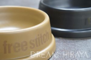 ◆お洒落＆シンプルな犬用食器！（餌入れ・フードボウル）滑らないのでオススメ！フリーステッチ◆